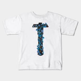 ben's saber with blue flowers - reylo Kids T-Shirt